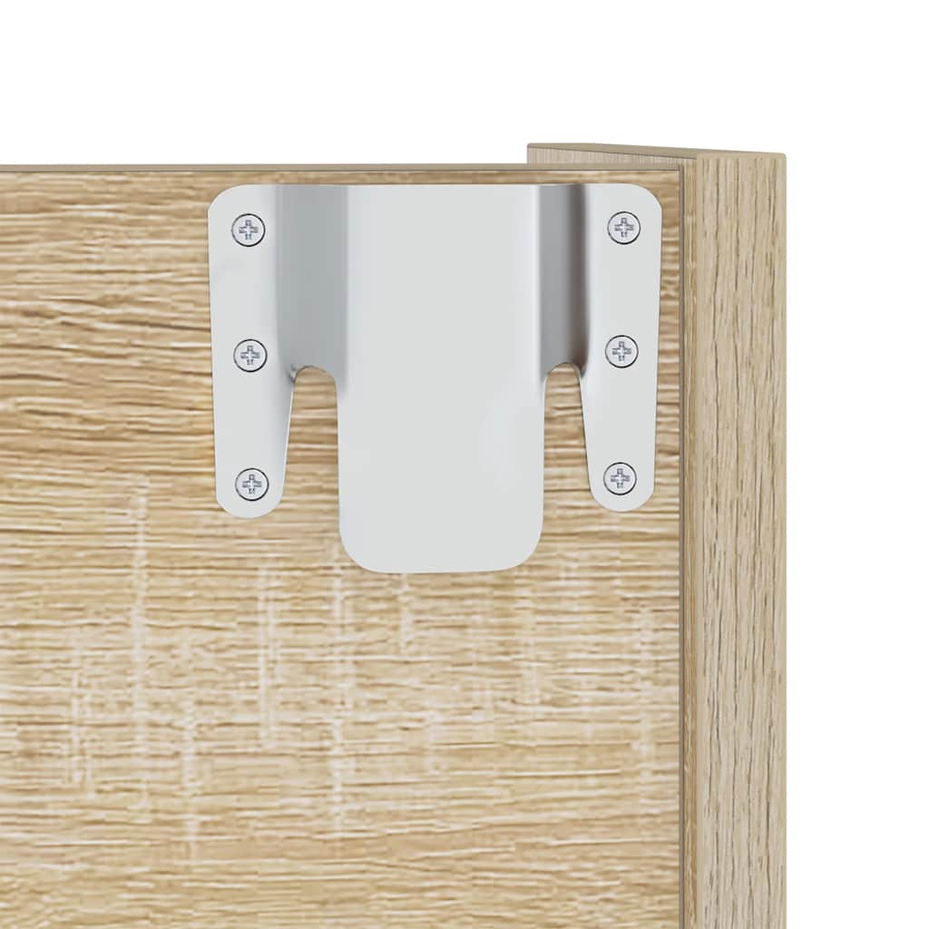 Wall Mounted Shoe Cabinet in Sonoma Oak 80 x 18 x 60 cm Particleboard