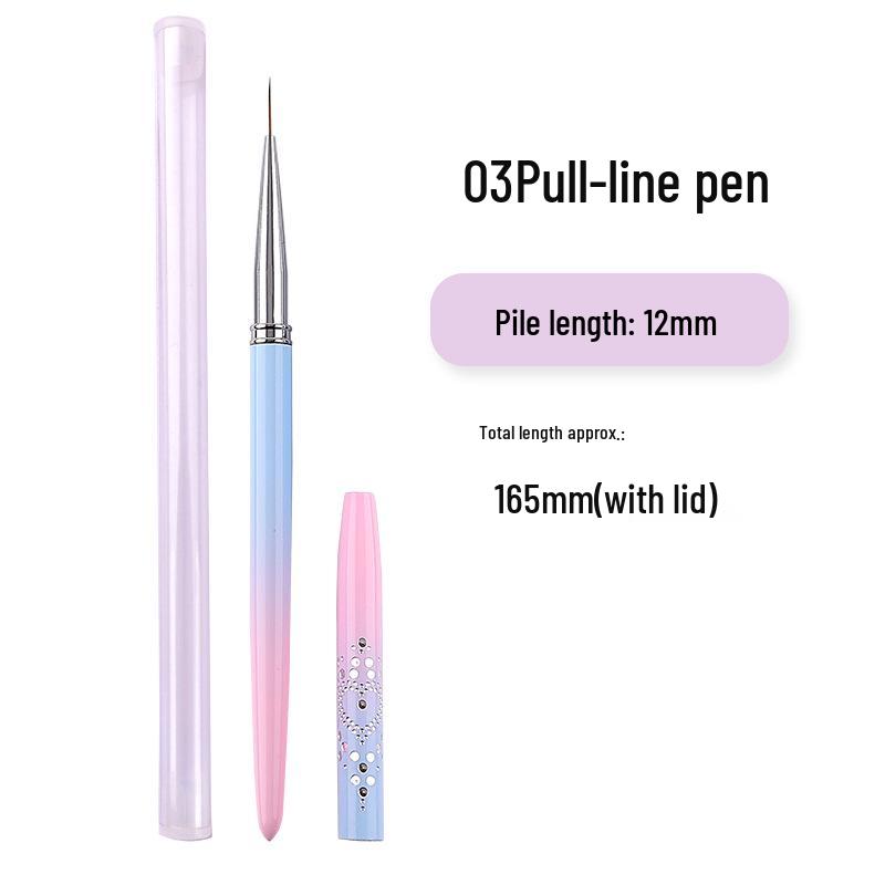 15-teiliges Nailart-Stift-Set: Linien-, Ombre-, Schnitz-, Mal- und Gelpinsel.