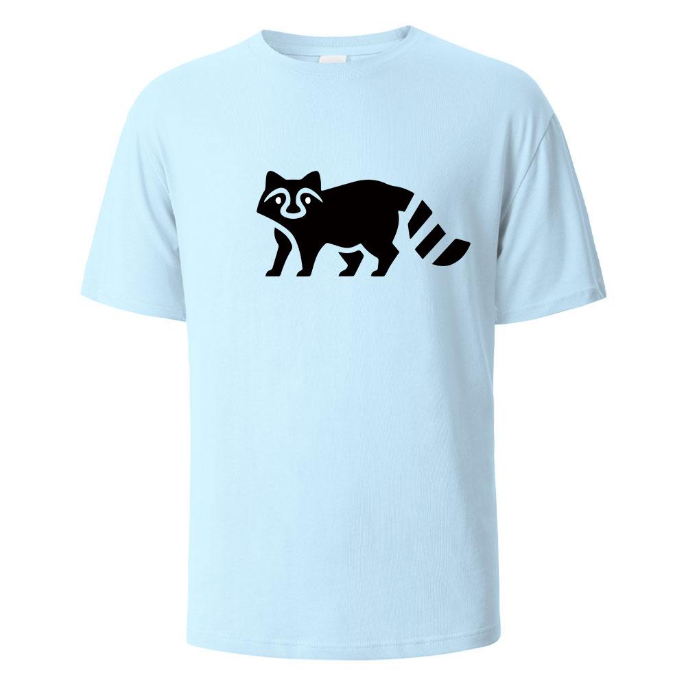 Little Raccoon Funny Printed Tshirts For Men 100Cotton Summer Breathable Comfortable Tops ShortSleeved Oneck Men Clothing