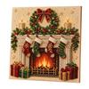 Wall Decor Making Kit Christmas Faux Pearl Art Kit, 20x20cm Xmas Painting DIY Handmade Resin Bead Sparkling 3D Diamond Craft for Adults, Festive