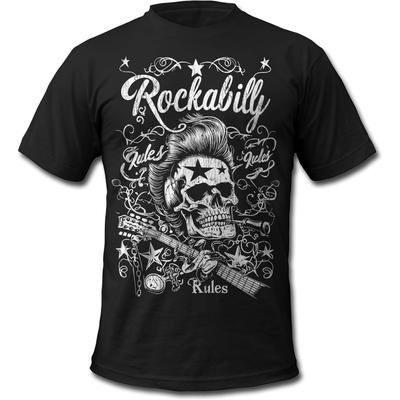 Bands and Bones Rockabilly Rules Men's Greaser T-Shirt