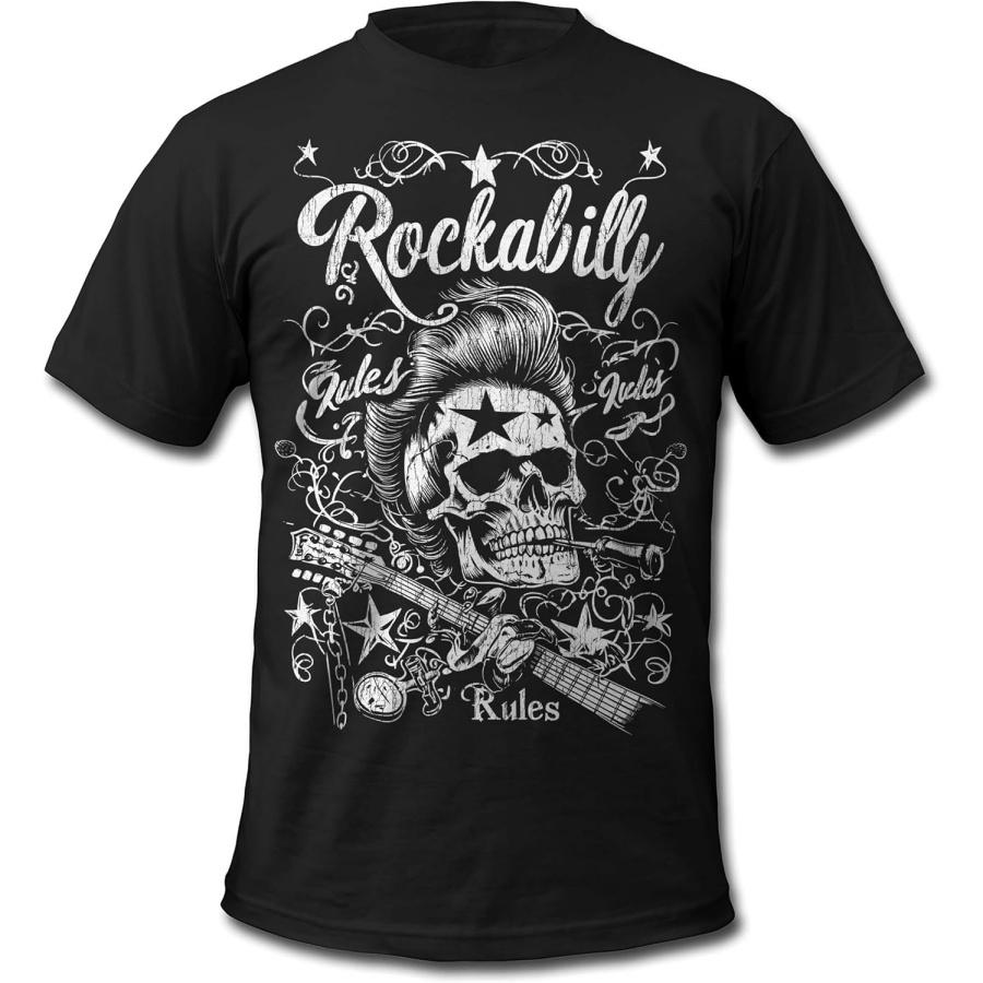 Rockabilly Rules Men s Greaser T-Shirt XXXXXL разноцветный