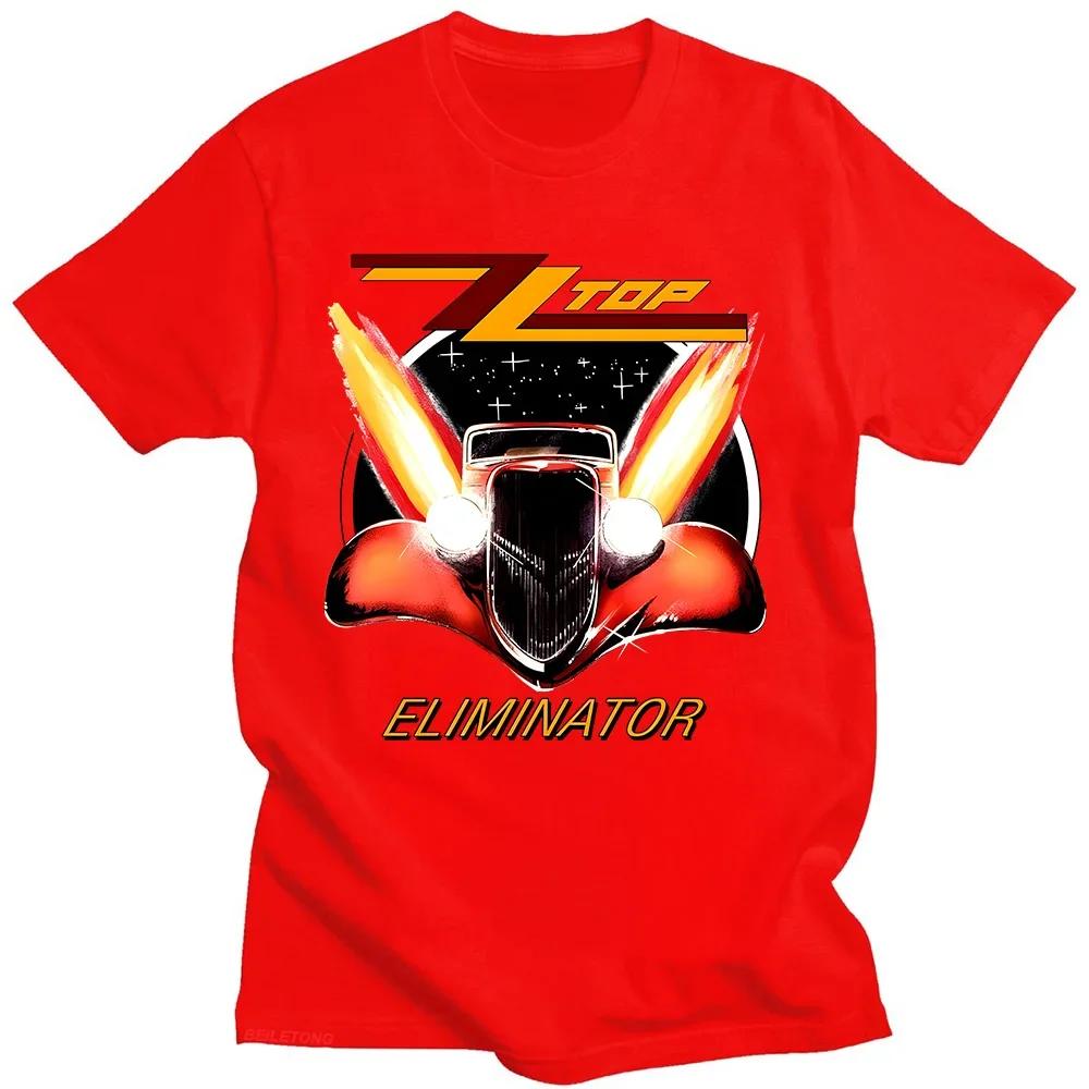Zz Top Eliminator 1983 Tour T-Shirt Zz Top Rock Unisex Vintage Klassische T-Shirts Sommer Wounisexunisex Atmungsaktives T-Shirt Streetwear Schwarz