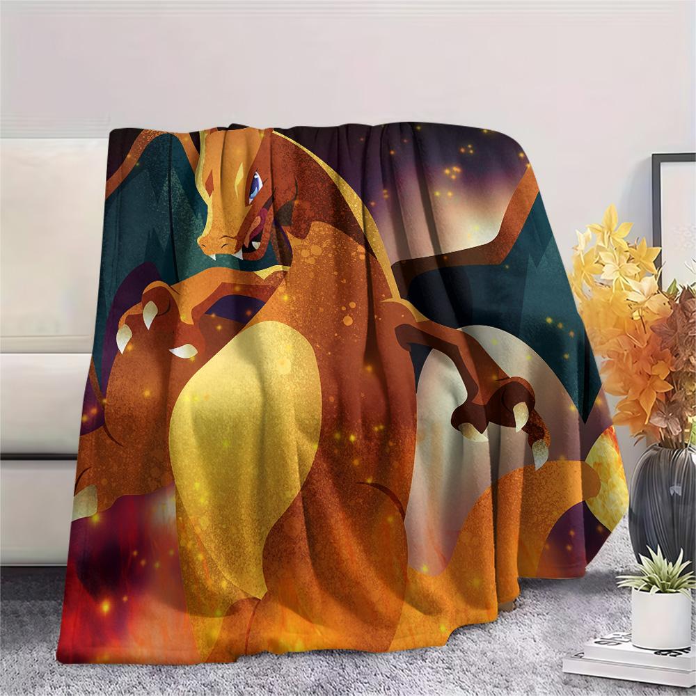Charizard  Print Flannel Blanket, High quality Comfortable for All Seasons, Home Decor, Warmth and Comfort