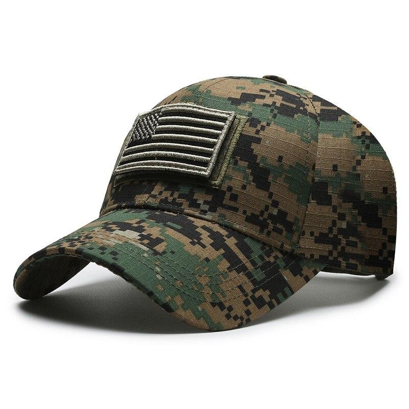 Spring And Summer New Flag Camouflage Sticker Embroidery Baseball Cap Mesh Breathable Cap Men's Outdoor Sports Sunshade Sun Hat