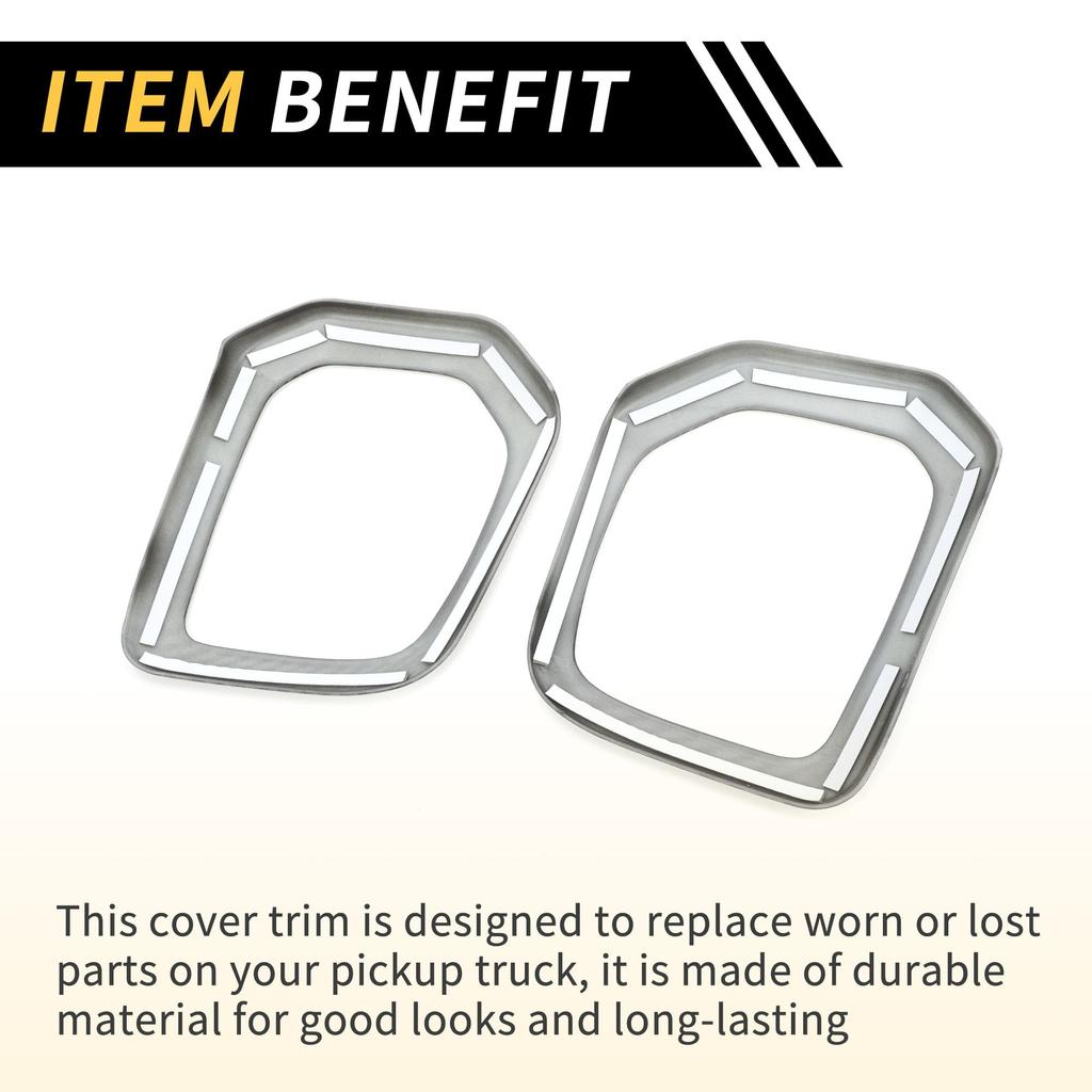 REPAIROCK 1 Set Fog Light Grille Cover Trim Front Lower Bumper Fog Light Cover