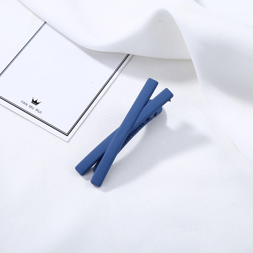 Women Girls Hair Clip Solid Color Cross Hairpin Hair Styling Tool Hair Accessories