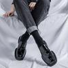 Men Business Casual Square Toe Oxford PU Patent Leather Shoes Korean Streetwear Fashion Man Leather Wedding Dress Loafers Shoes