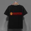 Manchester United Schwarzes Fußball T-Shirt Premium Baumwolle