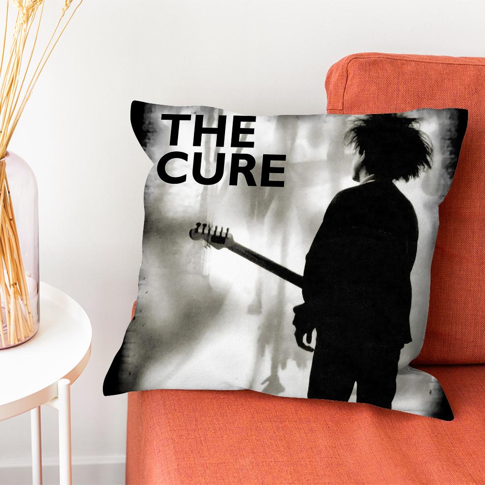 Vintage The Cure Rock Band Pillow Case Pillow Case Living Room Sofa Cushion Cover Suitable For Home Bedroom Room Decoration