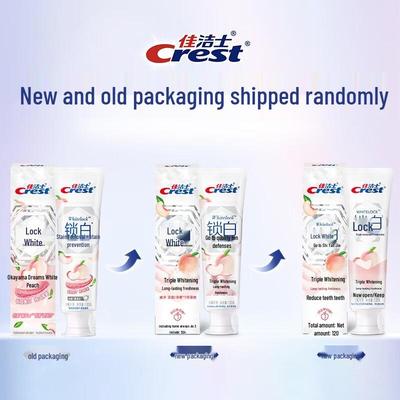 Crest White Peach Flavor Whitening Toothpaste