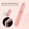 Silicone Lip Brush for Lipstick Lip Gloss Round Head Lip Makeup Brushes with Caps Lipstick Brush Applicator for Travel
