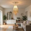 Textured Weave Bohemian Tassel Lampshade Handwoven Tassel Light Shell  Living Room