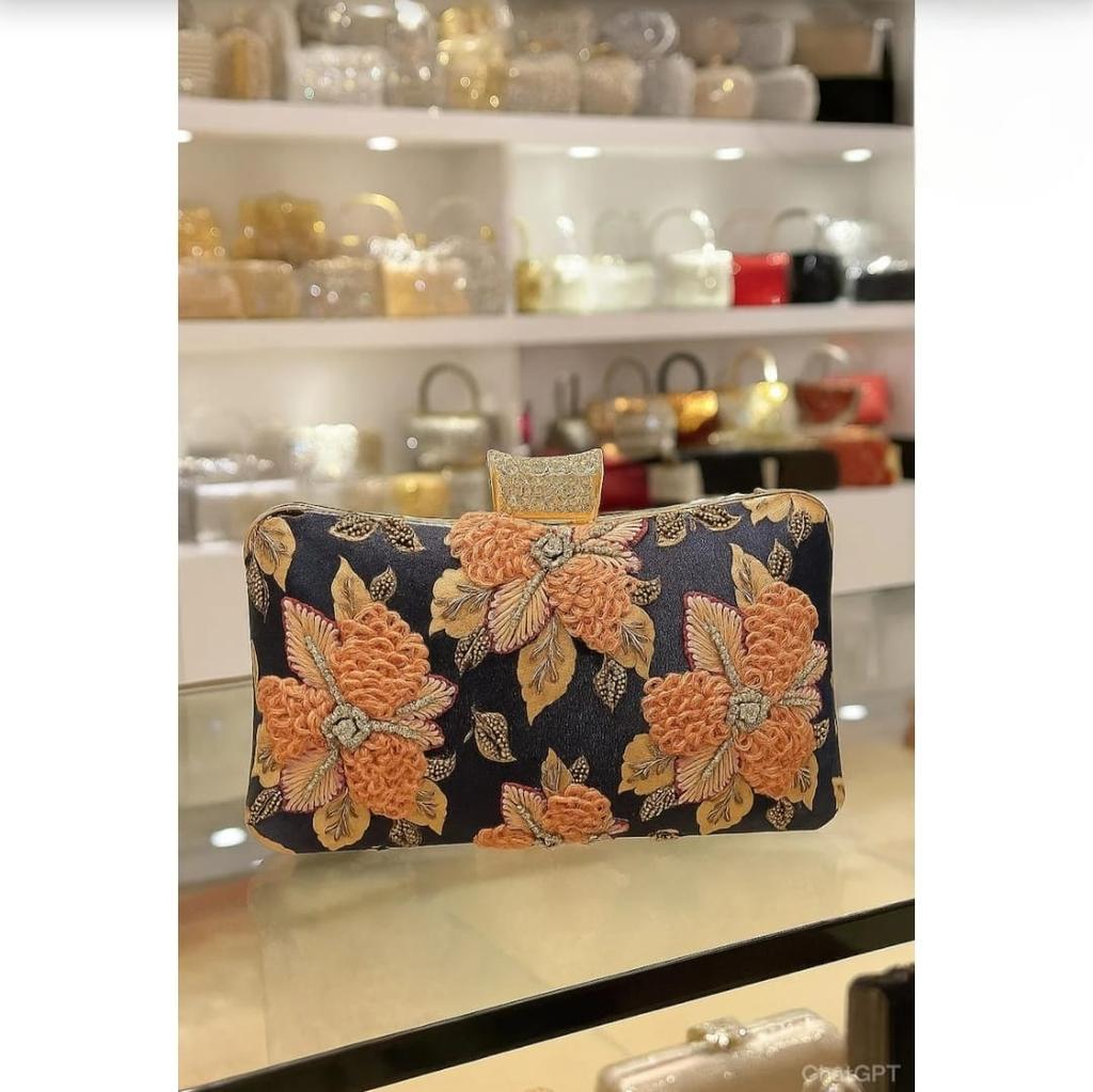 Party Purse & Handbag Designer Hand Embroidered Purse Wedding Gift Clutch Ladies Purse Luxury Bridal Accessory Gift for Her Sling Bag