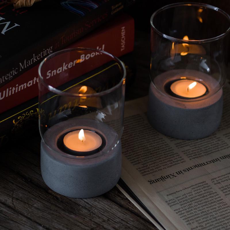 European-Style Aromatherapy Glass Lantern Candle Holder