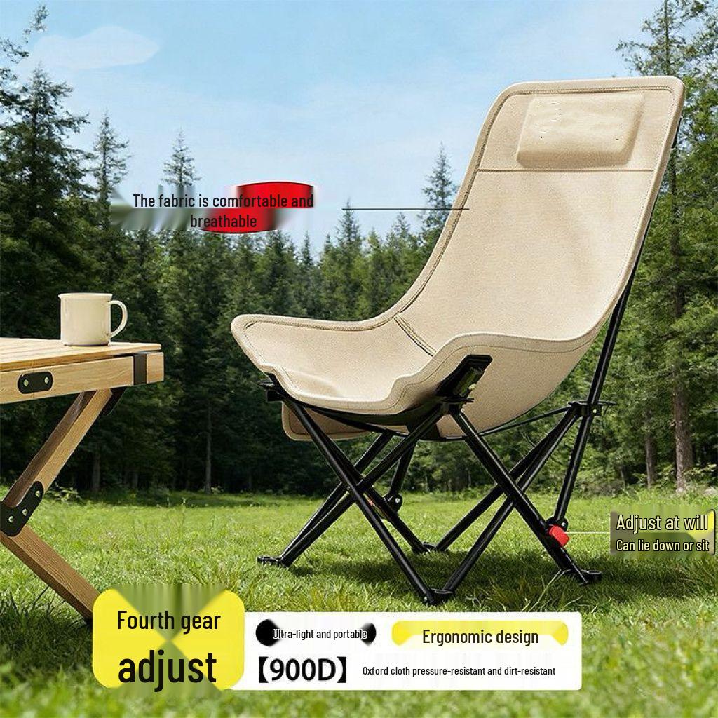 Portable Moon Chair: Folding Outdoor Recliner for Camping, Beach, Picnic & Fishing