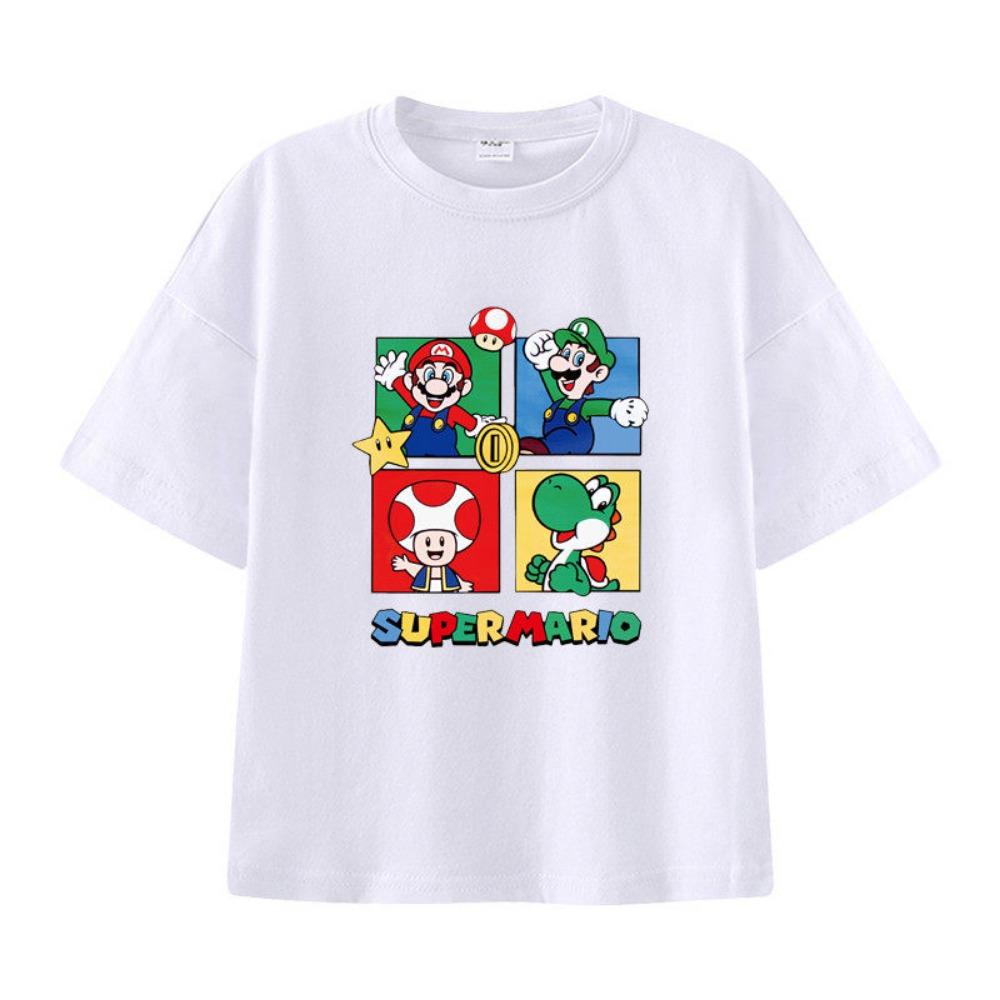 Super Mario Bros. Short-Sleeved T-Shirt Game Accessories for Boys And Girls Suitable for Students