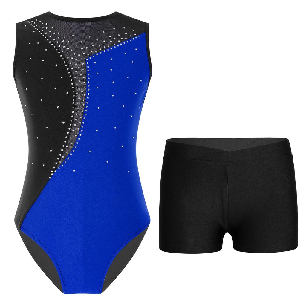 Set Body E Pantaloncini Danza E Ginnastica Per Bambine – Con Fascia – Età 3-14 Anni – Rosa