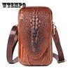 Echtes Leder Herren Handy Taschen Tragen Gürtel Top Schicht Rindsleder Tragen Gürtel Multi-funktionale Umhängetasche