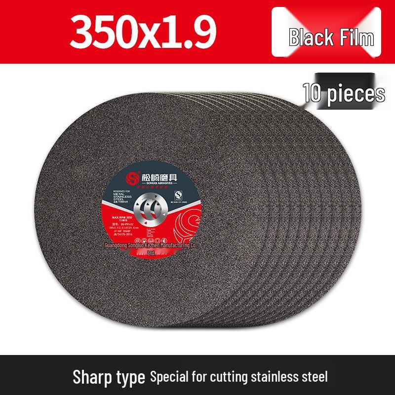 350mm Stainless Steel Cutting Disc, 4-Type Thickness, Profile Metal Grinding Wheel for 355/400 Industrial Saw Machines