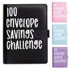 100 Envelope Savings Challenge Kit PU Binder with Numbered Pockets And Progress Trackers A5 Budget Planner for Couples Individuals