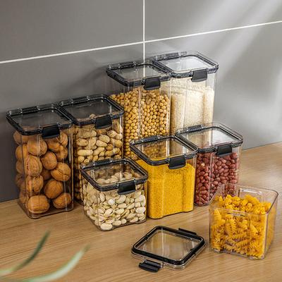 460-1800ml Plastic Food Storage Box Sets Stackable Kitchen Sealed Jar Multigrain Tank Bottle Dried Fruit Tea Storage Containers
