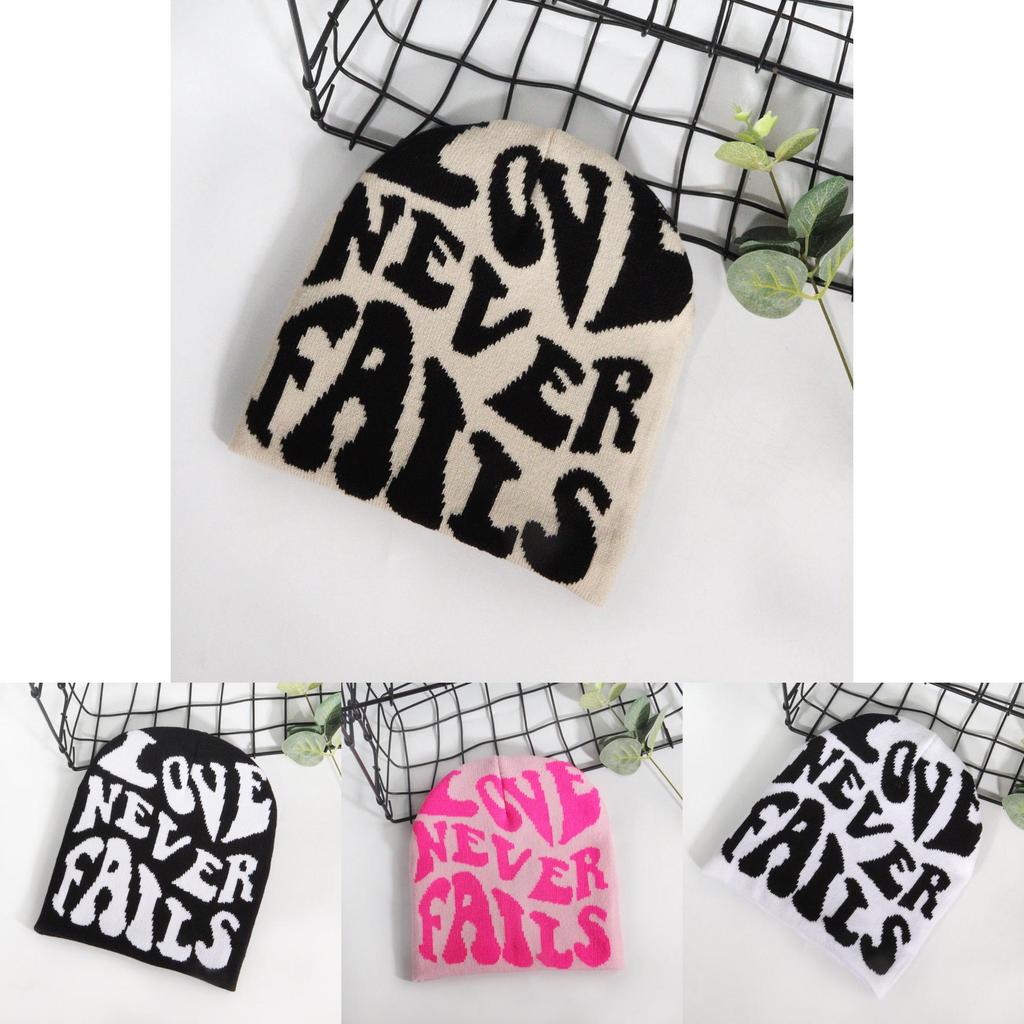 Autumn Fashion Knit Cap With Alphabet Design For Street Style And Cold Weather