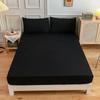 Solid Color Soft Polyester Fitted Sheet Elastic Mattress Cover Single Double Bed Set  120/150/160/180/200/220cm/Bed Fitted Sheet
