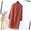 Women's Blouse Loose Cotton-Linen Shirt Women's Long Coat Shirt