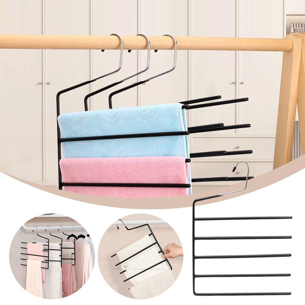 Anti-slip Multi-Pants Hanger Thickened and Reinforced Plastic-coated Organizer Gifts Towel Rack