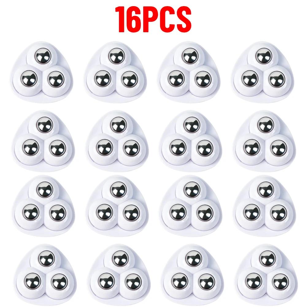 20-100pcs Wheels For Furniture Stainless Steel Roller Self Adhesive Furniture Caster Home Strong Load-bearing Universal Wheel