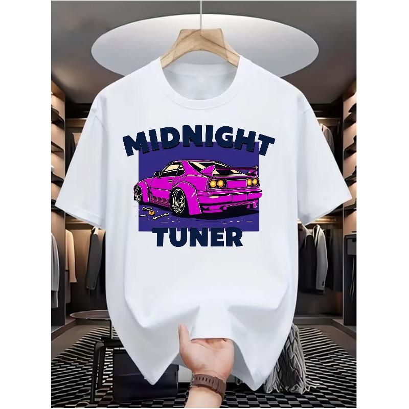 Neon Modified Night Men'S Casual Digital Print T-Shirt - Made Of, Featuring a Round Neck, Short Sleeves, Summer European And American Fashion Trend