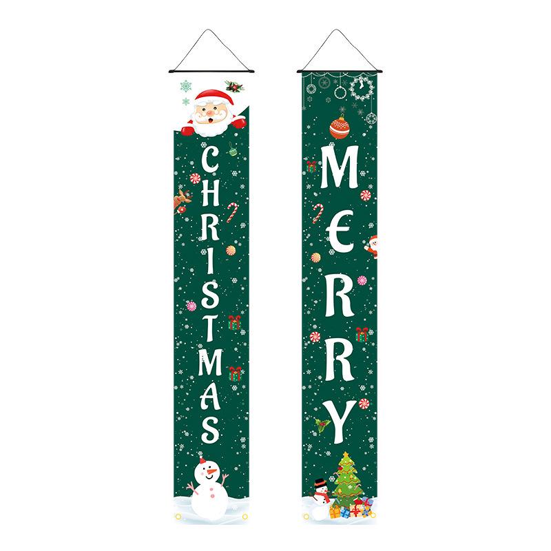 Christmas Nutcracker Couplets Door Curtain Flags | Festive Porch Decor