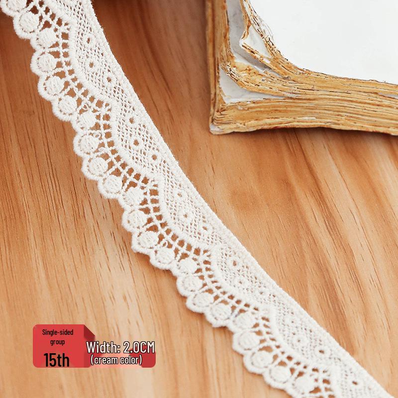 Lace-Trimmed Jute Rope Fabric for DIY Crafts and Clothing