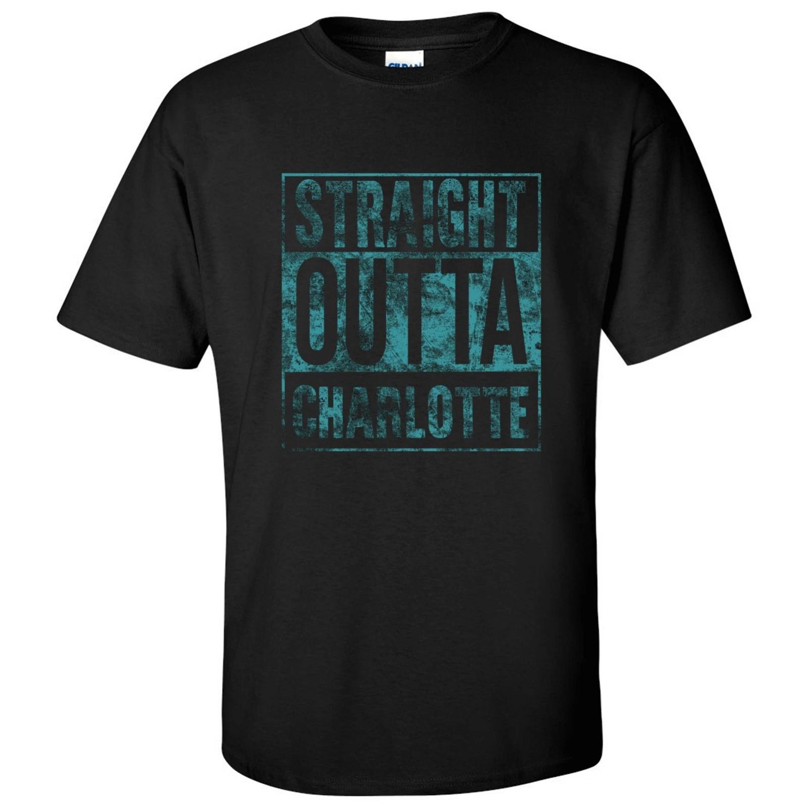 Straight Outta Charlotte - Hometown Team Sports Fan Unisex T Shirt - Black L