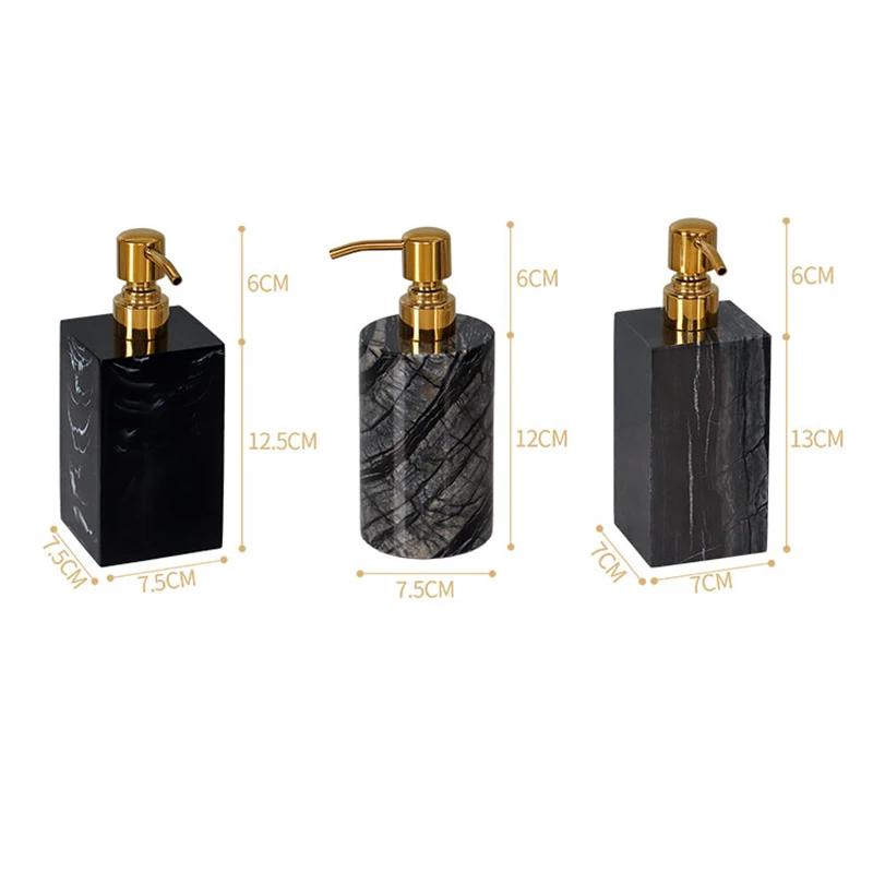 Creative Marble Foam Bottle Bathroom Accessories Shampoo Hand Sanitizer Dispenser Bottle Gold Press Soap Dispenser Lotion Bottle