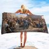 Christianity Buddhism Large Beach Towel Lightweight Pool Towels Quick Dry Bath Towel Ultra Soft Super Water Absorbent Pool Throw
