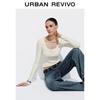 UR Women's Crew Neck Long Sleeve Button-Up Basic T-Shirt
