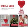 Red Heart Heart Tree Topper Coil Spring Heart Treetop Ornament  Christmas Holiday