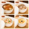 Chuanye 800ml Pure White Ceramic Steaming Bowl with Lid