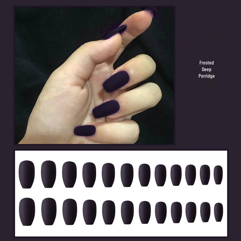 Reusable Blush Nail Art Set: 24 Detachable Wearable Nail Stickers
