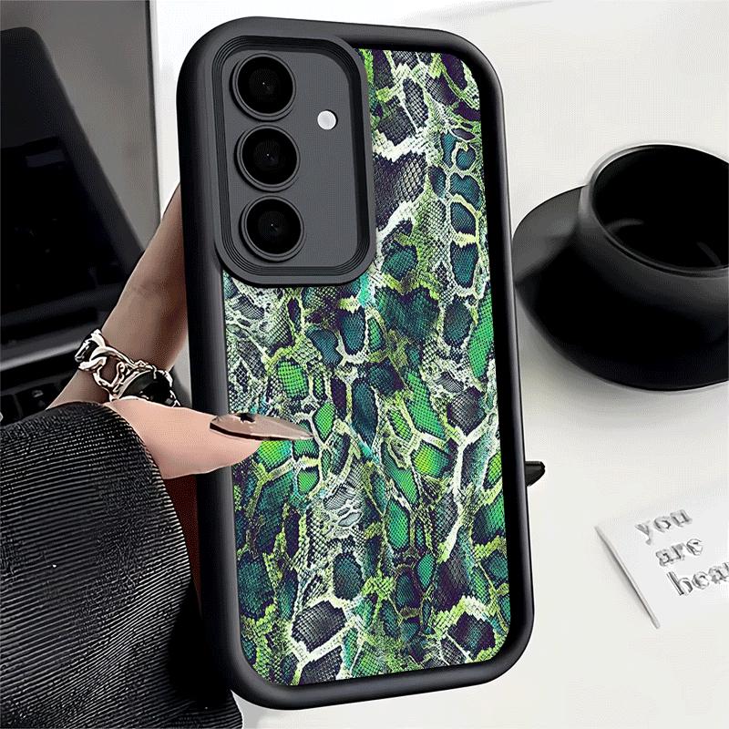 Phone Case for Samsung Galaxy A17 A16 A15 A14 A13 Fashion Snake Skin Pattern A56 A36 A26 A55 A35 A25 A54 A34 A24 A53 A33 A23 A07