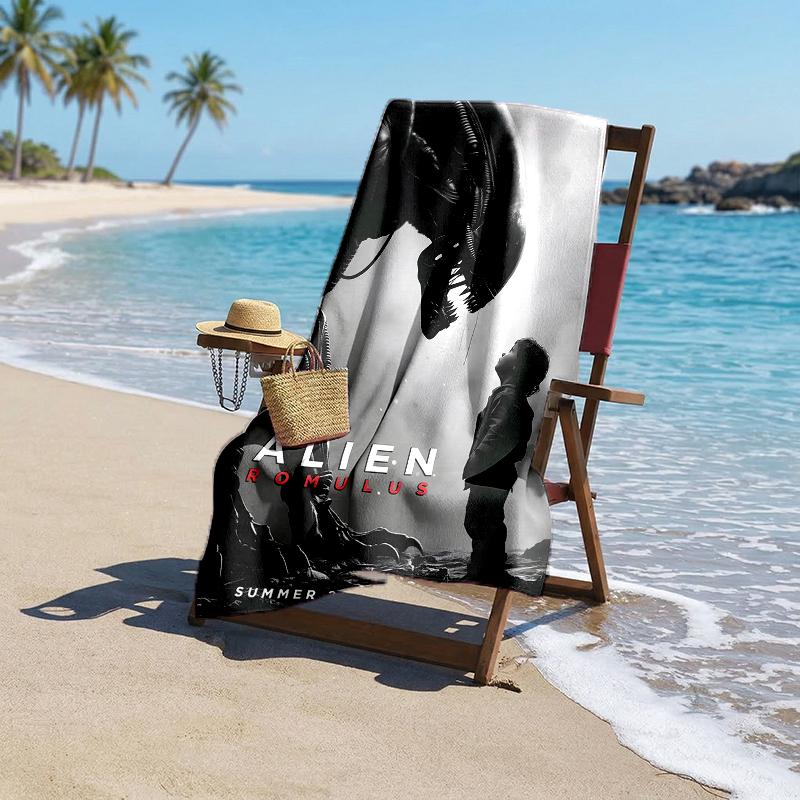 Alien Fashion Beach Towel: Ideal for Summer Adventures Soft, Absorbent and Quick Drying Suitable for Swimming and Bathing