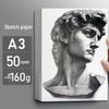 4K Thickened White Sketch Paper for Art Students - Suitable for Pencil, Watercolor, and Gouache Drawing