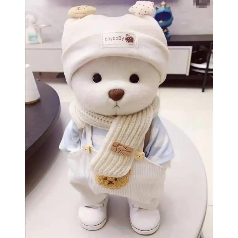 New Little Bear Plush Doll Clothes Toys for Changing Clothes Kawaii Children's Stuffed Dolls Room Decoration Gifts for Girls