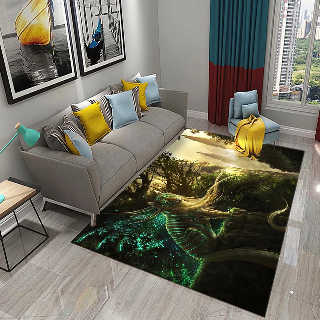 3D Forest Magical Creature Carpet for Home Decor Carpet Living Room Kids Bedroom Doormat Floor Mat Carpet Bathroom Anti Slip Rug