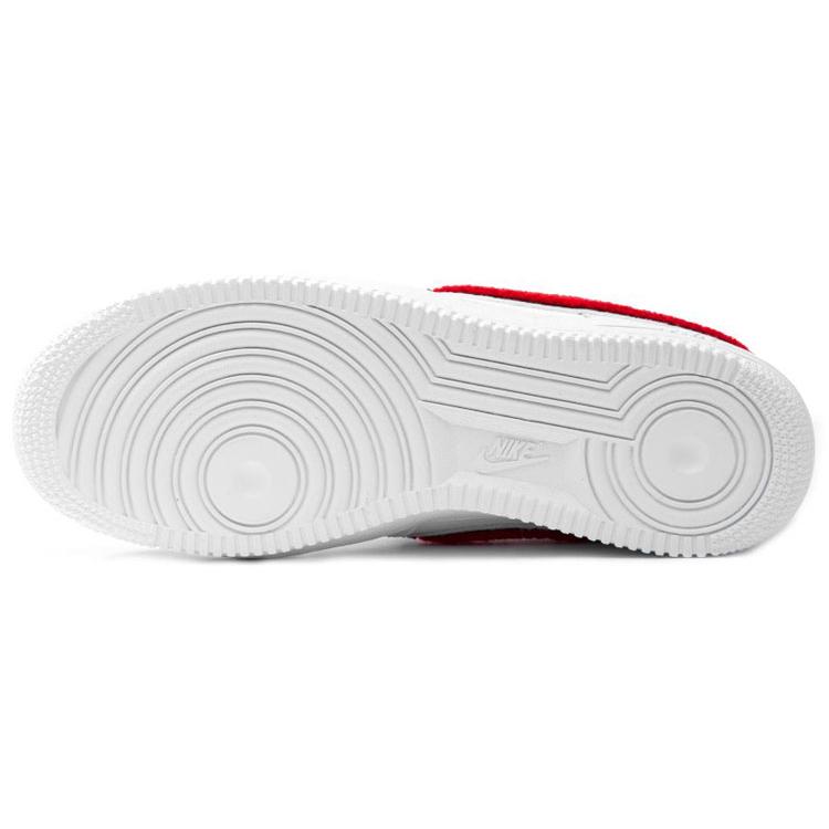 New Nike Air Force 1 Low 3D Chenille Swoosh White Red Blue 823511-106