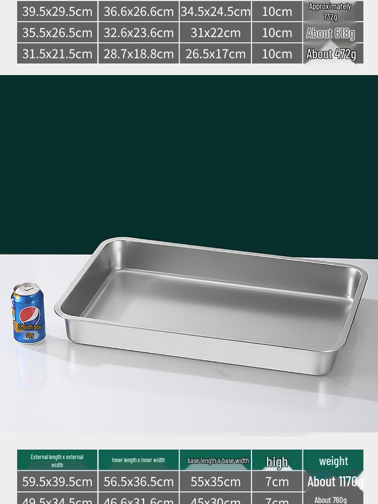 Deepened Stainless Steel Square Basin with Oil Draining Rack & Lid
