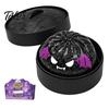 TPR Stress Ball 1/4/5Pcs Halloween Dumpling Squeeze Toy with Steamer Box, Cartoon Glitter Steamed Bun Soft Decompression Gadgets Relief Toy,