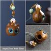 Green Sandalwood Pixiu Lotus Mountain Pendant Keychain Ornament